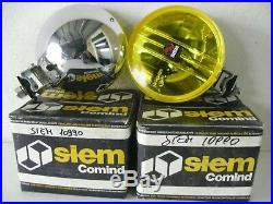 Pair Lights Fog Lamp Siem 10990 Diameter MM 146 Chrome-plated Vintage