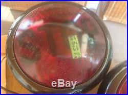 Pair NIB vintage STOP lamp 12 volt KD 255 red LS 322 Glass lens EARLY light