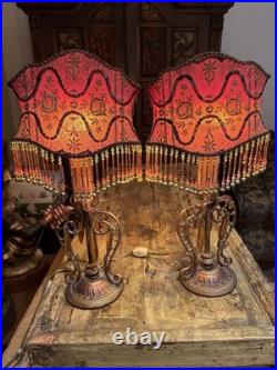 Pair Of Boudoir Lamps 1 Of A Kind! Redesigned From Vintage Parts. L. A. Artist