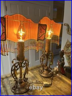 Pair Of Boudoir Lamps 1 Of A Kind! Redesigned From Vintage Parts. L. A. Artist