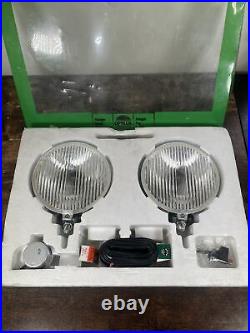 Pair Of Vintage Optilux Halogen Fog Lamp Lights Made In Germany K8323 For Parts