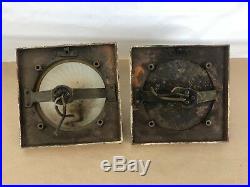 Pair Of Vintage Train Lamps Frosted Globe Antique Light Sconce Old Part # 52373