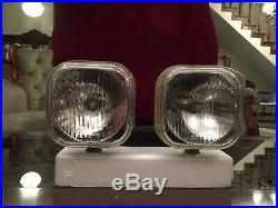Pair VTG Cibie Iodo Rally Fog Light Bumper 70s 80s Driving Lamps and Covers NOS