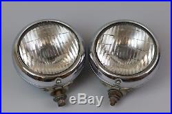 Pair Vintage GUIDE 5 Fog Lights 2025-A Lamps Chevy Ford Hot Rod