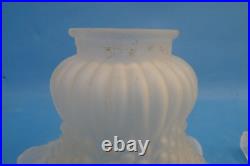 Pair of Vintage Used Frosted Glass Ceiling Fan Shades Light Sconce Parts
