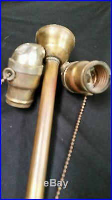 Pair of vintage Hubbell lamp sockets with post and acorn pulls