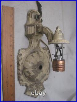 Parts / repair vintage antique electric sconce lamp light cast iron wall fixture