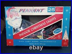 Pennant 25 Bulb Outdoor Christmas Lights Vtg Collectible In Original Box Parts