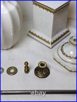 Porcelaine de Paris Louis XVI Revival Lamp Complete Parts 1890-1910