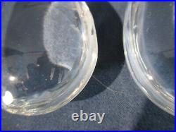 Prisms Teardrop Bead Crystal Glass Smooth Clear Large Vtg Chandelier Parts 17pcs
