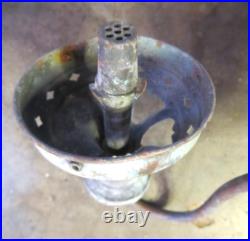 (Qty-4) Antique Gas Light Lamp Brass Arms & Burners with Shade Holders