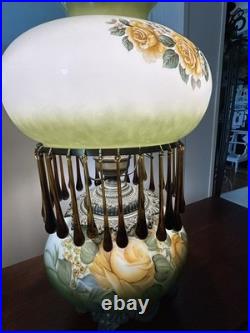 RARE Antique Amber Crystal Prisms Chandelier Lamp Parts Suncatcher 5.25