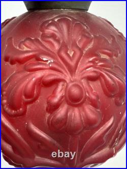 RARE Antique Pittsburgh REGAL IRIS Swag Lamp Globe Hardware For Parts Or Repair