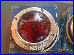 RARE pair Teleoptic Kleer KING red glass Lamps Vintage marker LIGHTS NIB