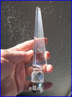 RESERVED Finial vintage Czech French cut Crystal Glass Prism Lamp Part Antique