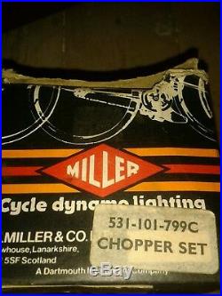 Raleigh Chopper vintage Miller dynamo light lamp set unused parts boxed extras