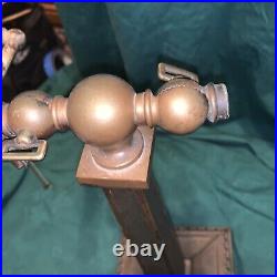 Rare Antique Verdelite Partners Bankers Lamp For Parts