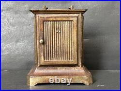 Rare Old Vintage Handmade Brass Work Rustic Iron Carriag Clock Case Frame Parts