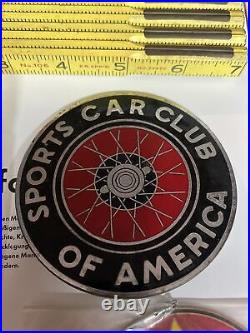 SCCA Sports Car Club Of America Grill Badge License Plate Topper Lot Patch Pins