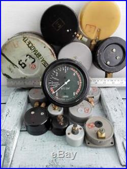 SET OF 15 Vintage Pressure Gauges. Steampunk Lamp Parts. Industrial Steampunk