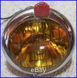 S & W Lamp Co. No. 670 Lot Of 2 Amber Fog Lamps 6 Volt Original Vintage