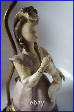 Sale! Victorian Woman On Lamp Base For Parts Or Repair