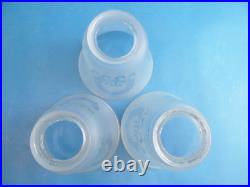 Set 3 Vintage Christmas Bow Frosted Glass Decorative Ceiling Light Shades Parts