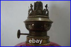 Small red glass lamp for kerosene. Spare parts