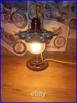 Steampunk table lamp from USSR motorcycle parts. Made in Ukraine