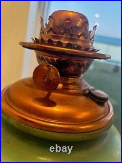 Success Antique Large Victorian Parlor Lamp Base Hand painted Rose Parts Fix