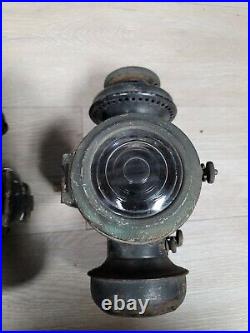 TWO VINTAGE FORD MODEL T KEROSENE CARRIAGE LAMPS And 1 For Parts