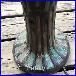 Tiffany Style Stained Glass Lead Lamp Vintage For Parts Or Repair Only Lamp Part