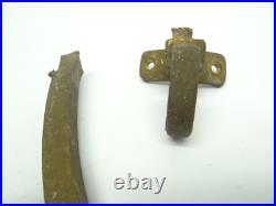 Two Antique Old Brass Metal Gas Lamp Electric Wall Sconce Arms Lighting Parts
