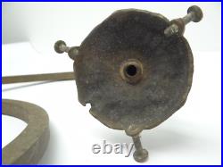 Two Antique Old Brass Metal Gas Lamp Electric Wall Sconce Arms Lighting Parts