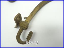 Two Antique Old Brass Metal Gas Lamp Electric Wall Sconce Arms Lighting Parts
