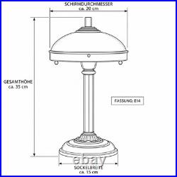 Type Deco table lamp 1930s opal glass marble brass unique piece E14 Ambria