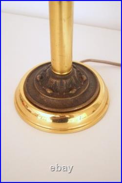 Type Deco table lamp 1930s opal glass marble brass unique piece E14 Ambria
