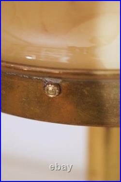 Type Deco table lamp 1930s opal glass marble brass unique piece E14 Ambria