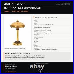 Type Deco table lamp 1930s opal glass marble brass unique piece E14 Ambria
