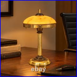 Type Deco table lamp 1930s opal glass marble brass unique piece E14 Ambria