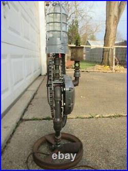 Unique Steampunk Industrial Lamp Vintage Triumph Motorcycle Parts