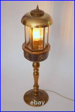 Unique piece Art Nouveau table copper lamp street carcans lamp Unique piece Art Nouveau table copper lamp street carcans lamp