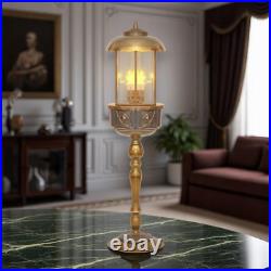 Unique piece Art Nouveau table copper lamp street carcans lamp