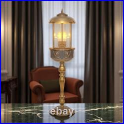 Unique piece Art Nouveau table copper lamp street carcans lamp