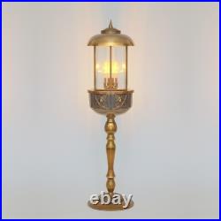 Unique piece Art Nouveau table copper lamp street carcans lamp