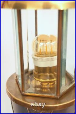 Unique piece Art Nouveau table copper lamp street carcans lamp