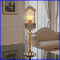 Unique piece Art Nouveau table copper lamp street carcans lamp
