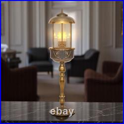 Unique piece Art Nouveau table copper lamp street carcans lamp