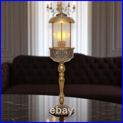 Unique piece Art Nouveau table copper lamp street carcans lamp