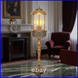 Unique piece Art Nouveau table copper lamp street carcans lamp